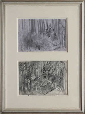 Федоровский Фёдор Фёдорович. Два эскиза декораций к опере «Хованщина». Скит